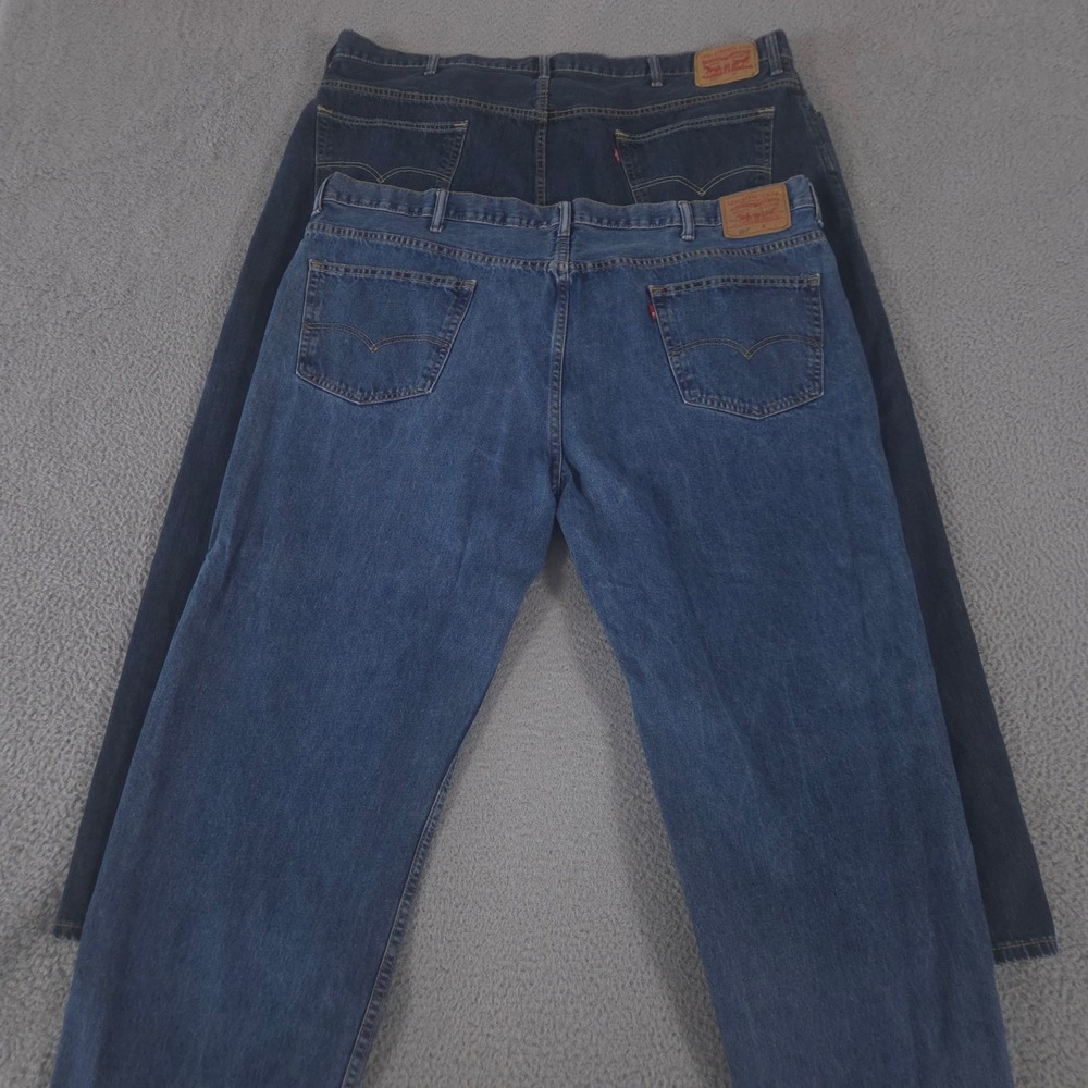 LOT OF 2 Levi's Jeans Mens 50x32 559 Relaxed Straight 550 Relaxed Tapered Cotton